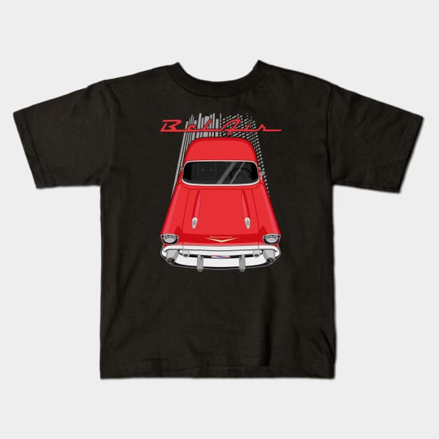 Chevrolet Bel Air 1957 - red Kids T-Shirt by V8social